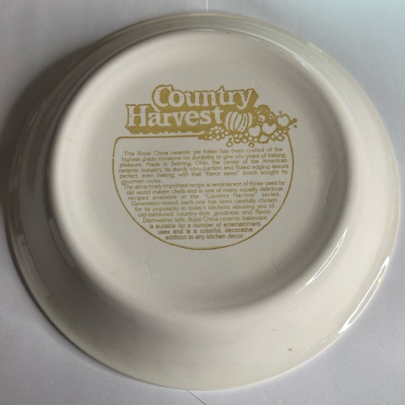 Vintage Royal China Cheesecake Pie Plate - Picture 2 of 2